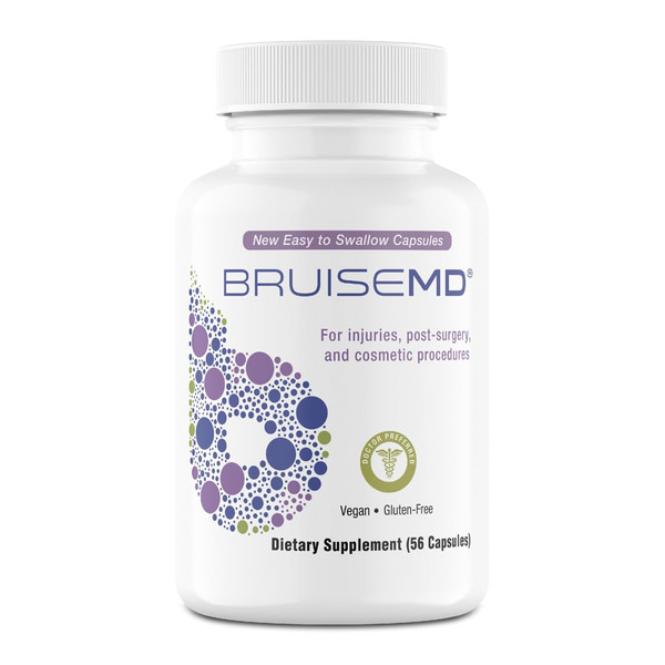BruiseMD Bromelain 500mg 2,400GDU/g Supplement with Zinc and Vitamin C for Swelling, Inflammation, and Discoloration, Easy to Swallow Capsules (14-Day Supply) - Advanced Formula