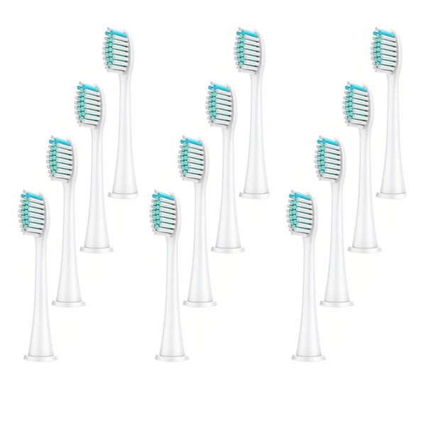 Electric Toothbrush Head, Replaceable Sonic Electric Toothbrush Head, Suitable for Electric Replaceable Brush(White 12pc)