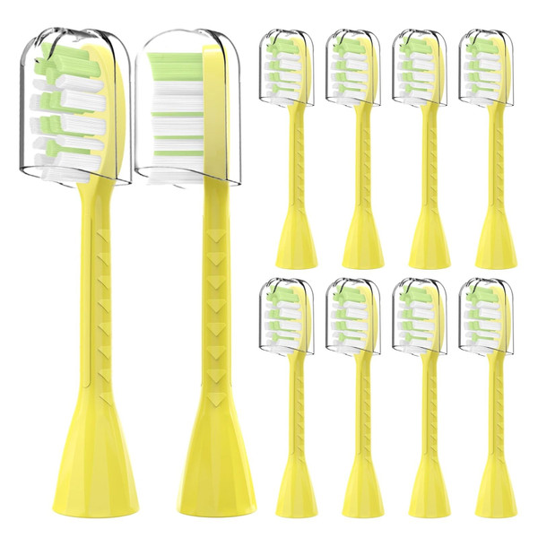 10 PCs ，Compatible for Philips Sonicare， One Electric Toothbrush Replacement Toothbrush Head ，Compatible for Philips Sonicare，One HY1100(Mango Yellow)