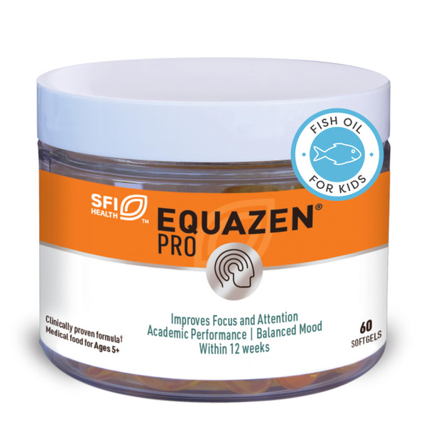 Equazen Pro SFI Health Fish Oil Softgels - Omega 3 & Omega 6 for Kids & Teens - EPA, GLA & DHA for Kids Mood, Memory & Focus Support - Optimized for Bioavailability & Absorption (60 Softgels)