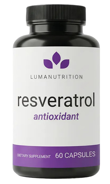 Luma Nutrition High Purity Resveratrol Supplement - 98% Trans-Resveratrol - Antioxidant - Resveratrol Capsules - Vegan & Gluten-Free - 60 Capsules