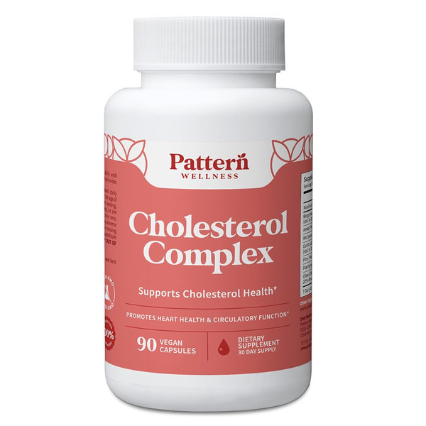 Pattern Wellness Cholesterol Complex Supplement – 90 Vegan Capsules