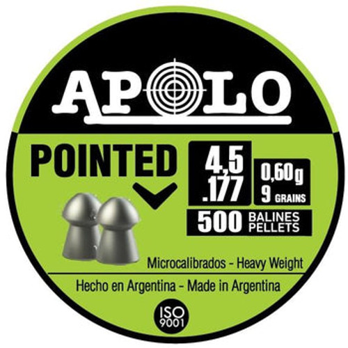 Hatsan Apolo Pointed Air Rifle Pellets 177 Cal 9 gr 500/ct