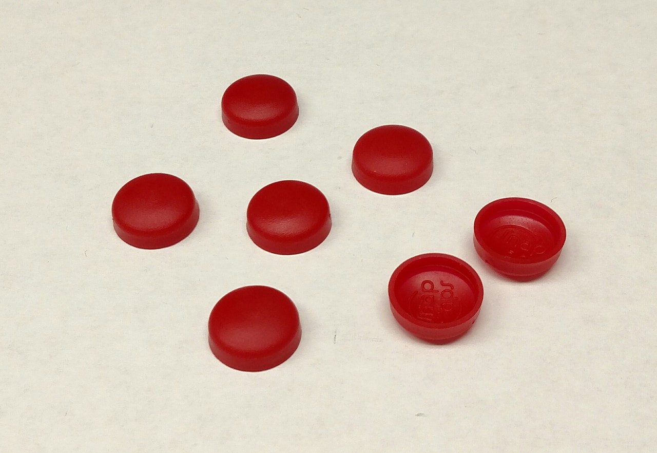 12 Snap-Cap Smith Red & Flat Base/Washer - 25 per Pack - J & J