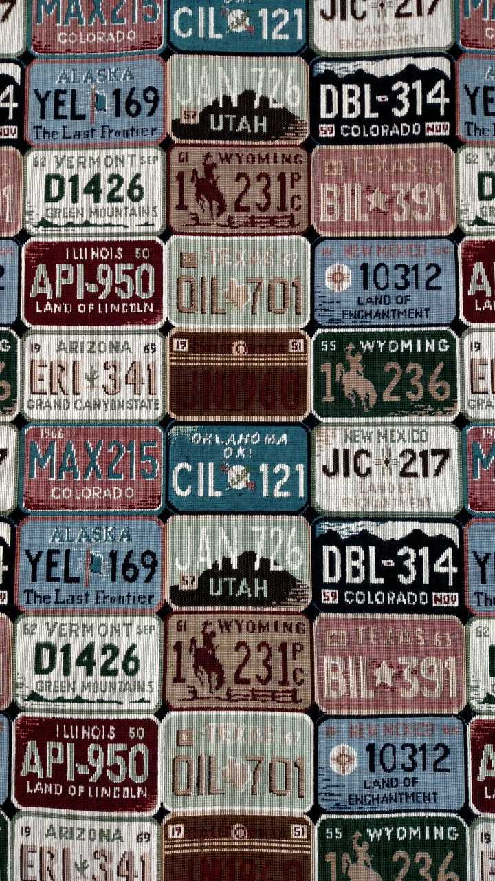 License Plate Tapestry 56