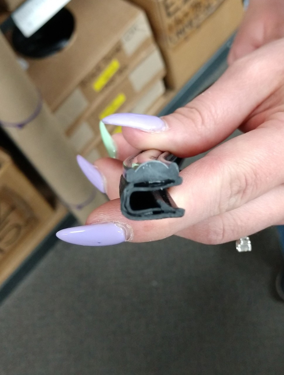 Decorative Flexible PVC Chrome SnapOn Edge Trim 8100 B3 3/16" J & J Auto Fabrics, Inc.