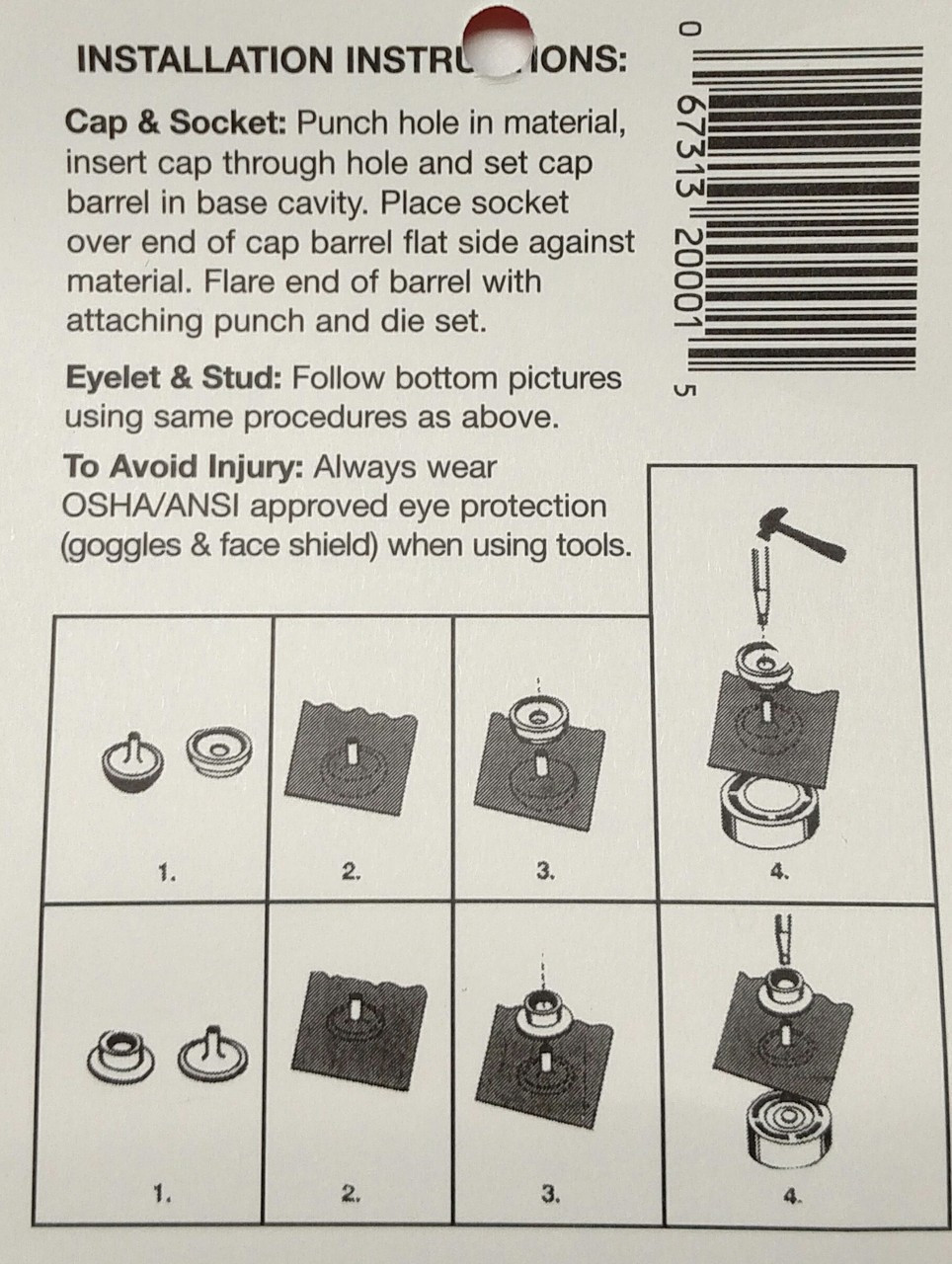 24 Snap Fastener Kit - J & J Auto Fabrics