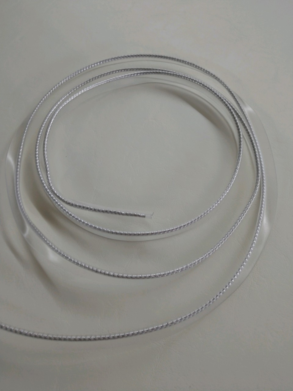 Silver Tinsel Seat Welt - Sold by the CONTINUOUS YARD! - J & J