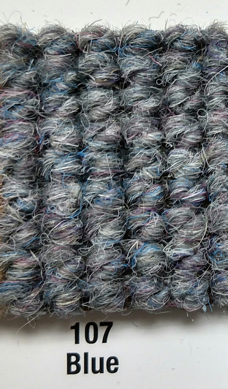 Imported German Wool Square Weave Carpet 65" 107 Blue J & J Auto