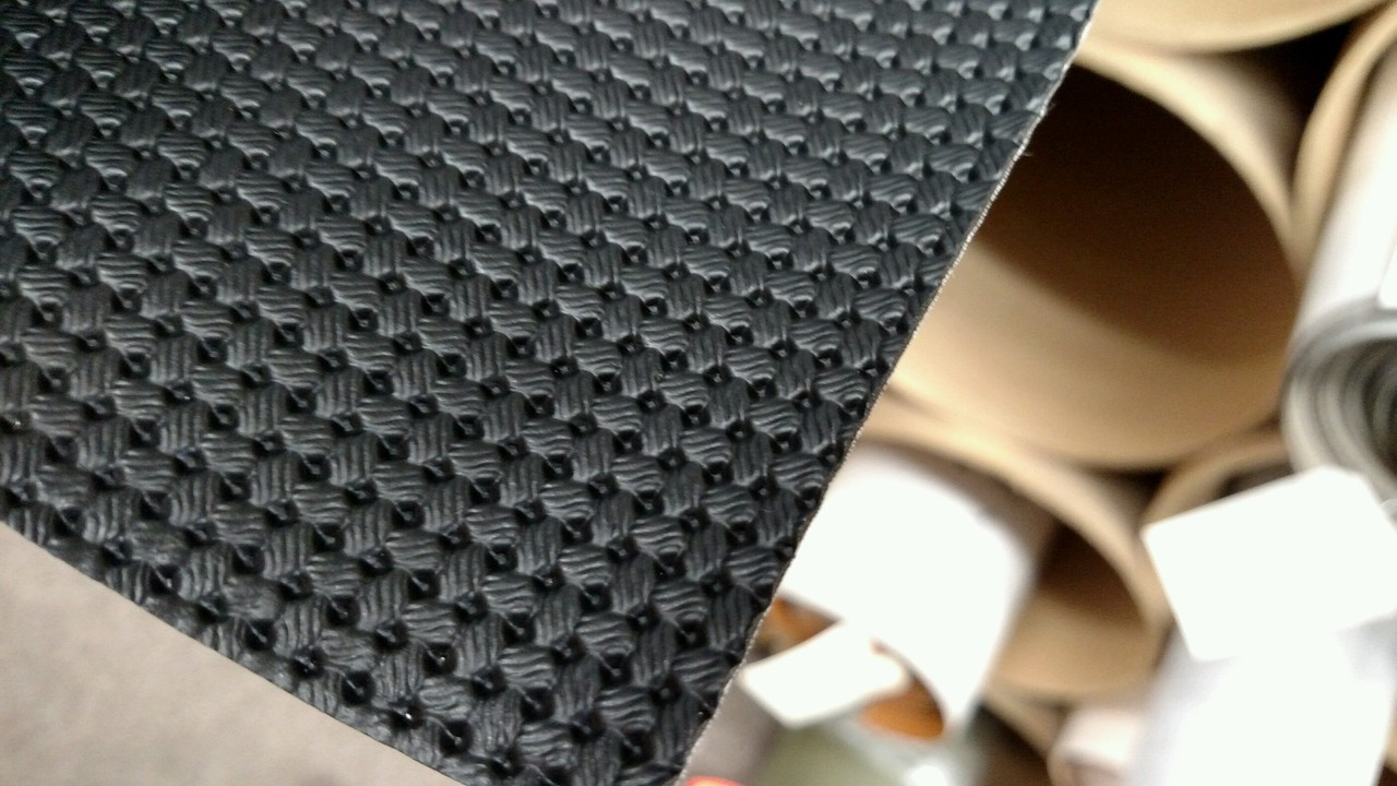 Weave Pattern Vinyl on PVC Black