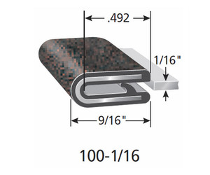 Fits up to a 1/16" Edge Thickness with a Leg Length of 9/16" Fits up to a 1/16" Edge Thickness with a Leg Length of 9/16"