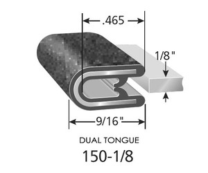 Fits up to a 1/8" Edge Thickness with a Leg Length of 9/16" Fits up to a 1/8" Edge Thickness with a Leg Length of 9/16"