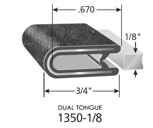 Fits up to a 1/8" Edge Thickness with a Leg Length of 3/4" Fits up to a 1/8" Edge Thickness with a Leg Length of 3/4"