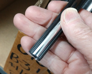 Snap-on Trim is BLACK /
Center CHROME Outer Edge is BLACK /
Fits up to a 1/8" Edge / Leg Length of 9/16"
Snap-on Trim is BLACK /
Center CHROME Outer Edge is BLACK /
Fits up to a 1/8" Edge / Leg Length of 9/16"