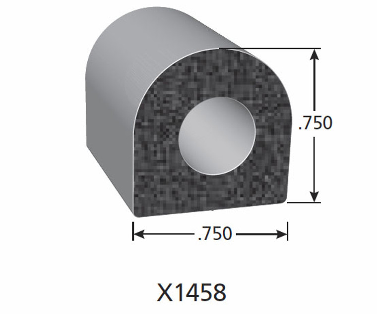 HT Acrylic Adhesive Tape on .750 Bottom of "D" Shaped Bulb
Samples available upon request!