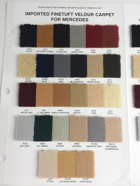 Imported Finetuft Velour Carpet 60" - D330 Black