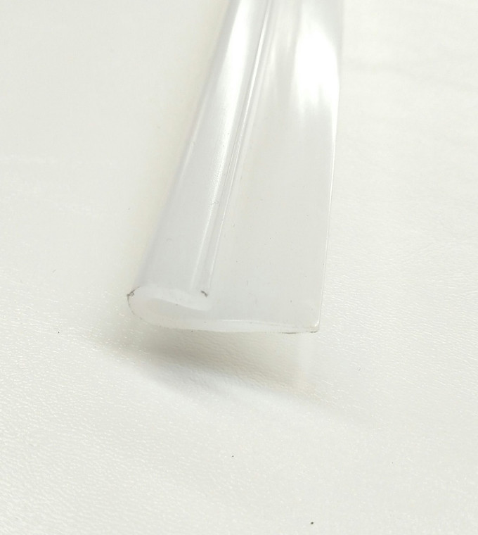 Flexible Polyethylene 1-1/8" Wide & will clip on to a EDGE up to 1/8" thick!