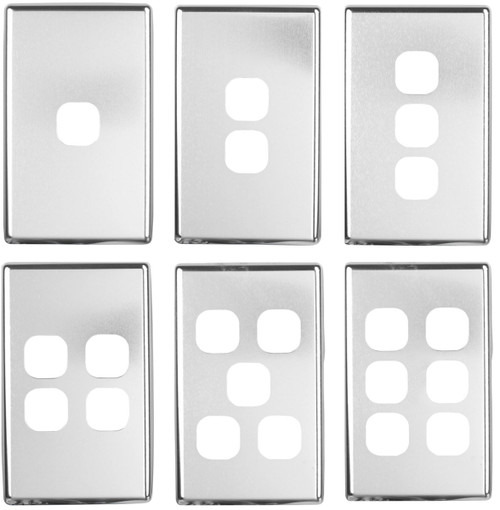 Brushed Aluminium Cover Plates