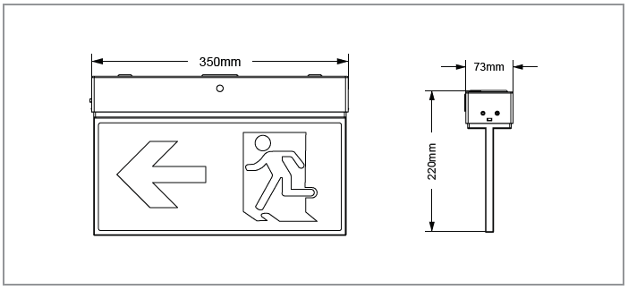 rambo universal exit light