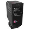 LEXMARK 74C1HM0 Toner Cartridge, Magenta, Return Program, 12K 