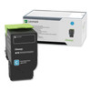 LEXMARK 75M1XC0 Toner Cartridge, Cyan, Return Program, 11.7k