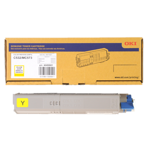 OKI 46490601 Yellow High-Capacity Toner Cartridge, Estimated Yield: 6,000