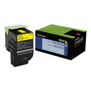 LEXMARK 70C10Y0-START Toner, Yellow, 750 Pages
