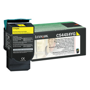 LEXMARK C544X4YG Yellow Extra Hi Cap Toner, 4,000 Pages