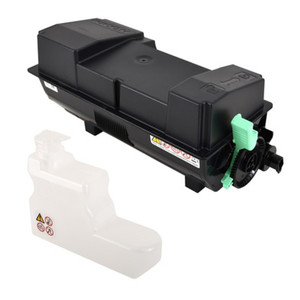 RICOH 418477 Black Toner Cartridge (Includes Waste Toner Container), Estimated Yield: 25,500 Pages