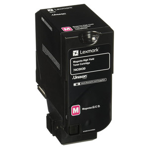 LEXMARK 74C0H30 Toner Cartridge, Magenta, 12K 