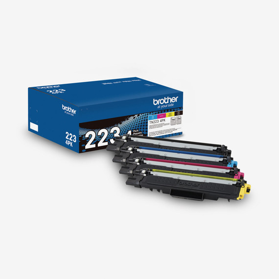 BROTHER TN2234PK Toner Set, High Yield, Cyan, Magenta, Yellow, Black, TN-227