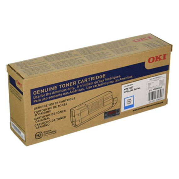 OKI 45396223 Toner, Cyan, 10K