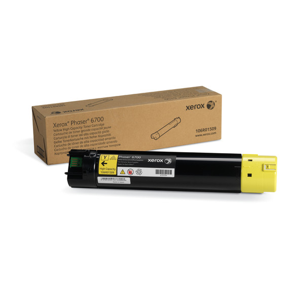 XEROX 106R01509 Toner, Yellow, 12K