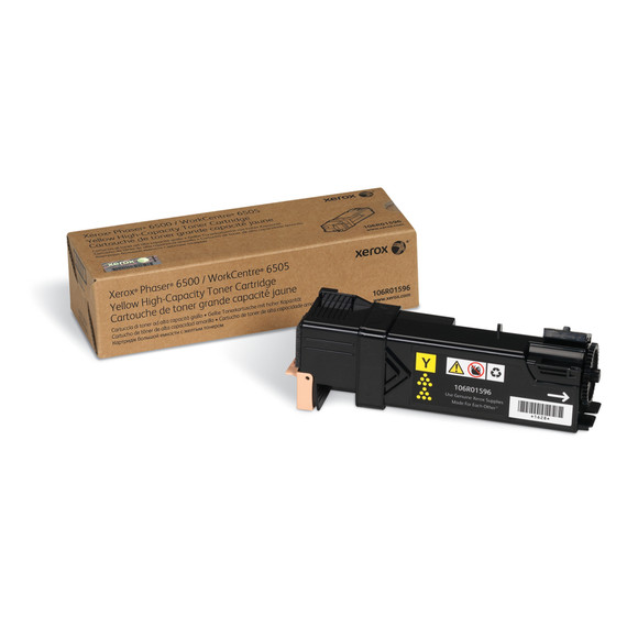 XEROX 106R01596 Toner, Yellow, 2.5K