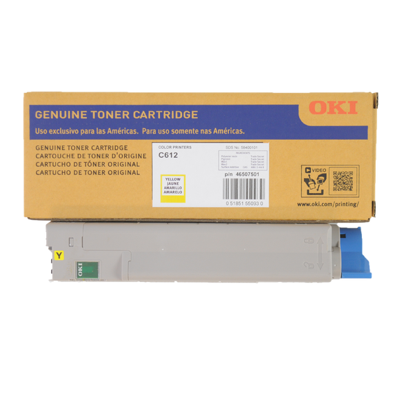OKI 30051851550931 Yellow Toner Cartridge, Estimated Yield: 6,000