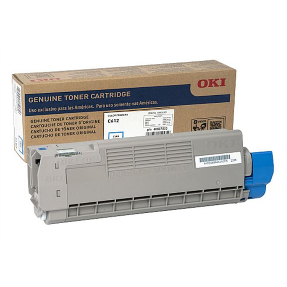 OKI 46507503 Cyan Toner Cartridge, Estimated Yield: 6,000