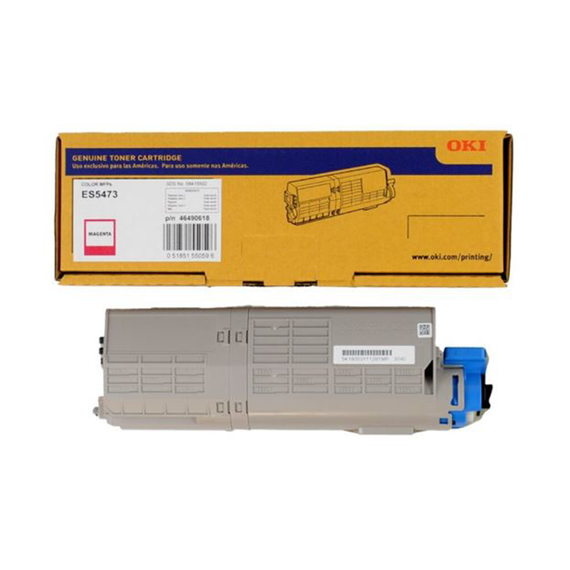OKI 46490618 Magenta Toner Cartridge, Estimated Yield: 5,300