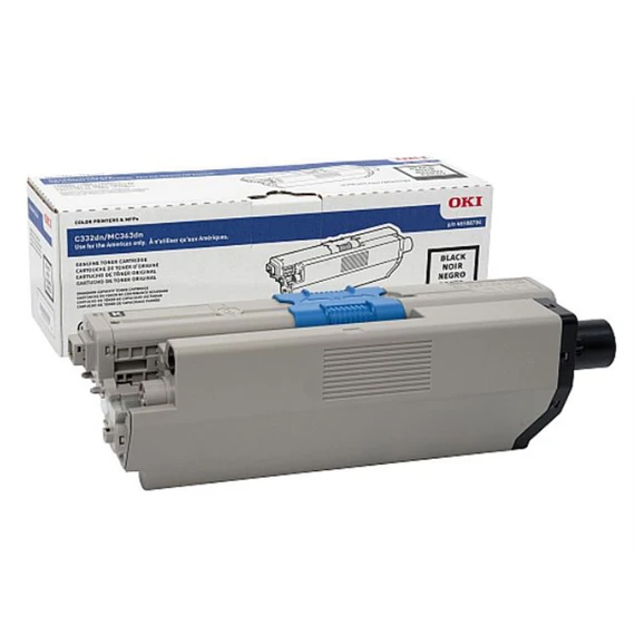 OKI 46508704 Black High-Capacity Toner Cartridge, Estimated Yield: 3,500