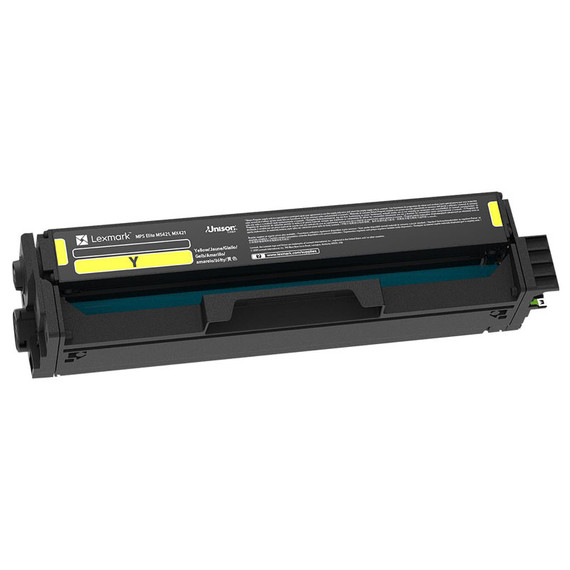 LEXMARK 20N10Y0 Yellow Standard Yield Toner Print Cartridge, Estimated Yield: 1,500 Pages