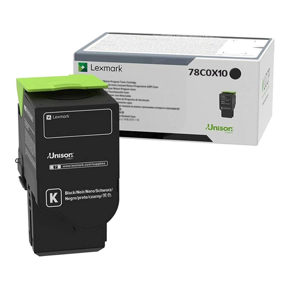 LEXMARK 78C0X10 Black Extra High Yield Toner Cartridge, 8.5K
