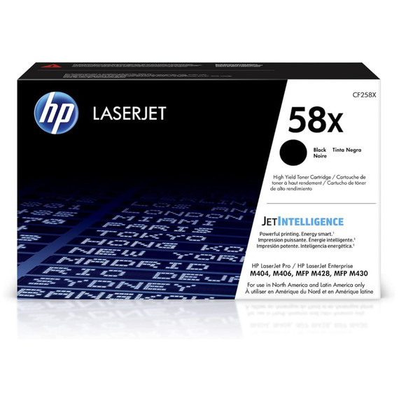 HP CF258X HP 58X Black High Capacity Toner Cartridge Yield 10k