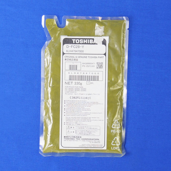TOSHIBA 6LE98164000 Developer Powder, Yellow