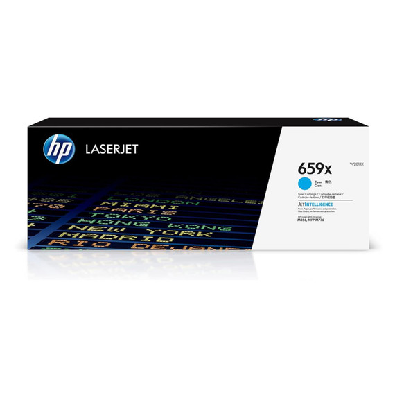HP W2011X 659X Cyan High Capacity Toner Cartridge, Estimated Yield: 29,000