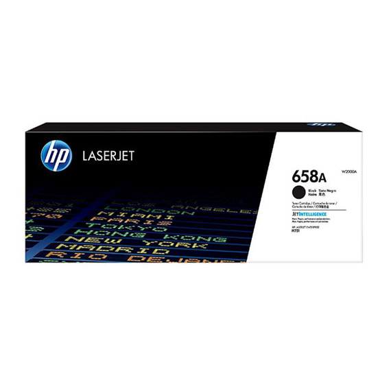 HP W2000-67901 HP 658A Black Toner Cartridge, Estimated Yield: 7,000