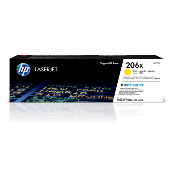 HP W2112X HP 206X Yellow High Yield Toner Cartridge, Yield: 2,450