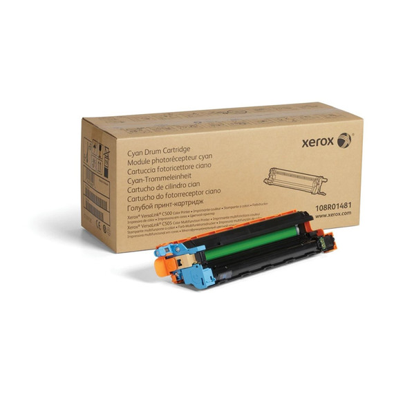 XEROX 108R01481 Drum Cartridge, Cyan, 40,000