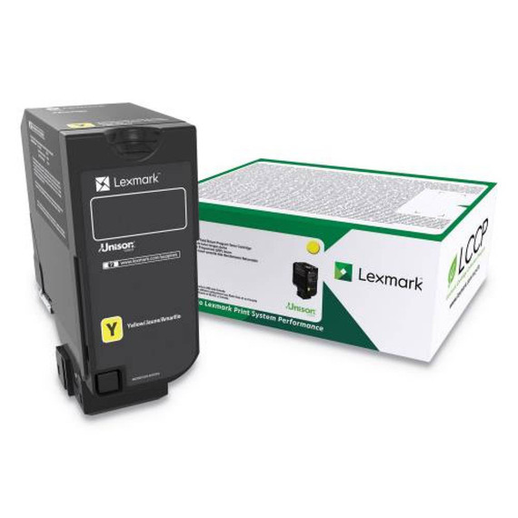 LEXMARK 71C0X40 Toner Cartridge, Yellow, 12.5k