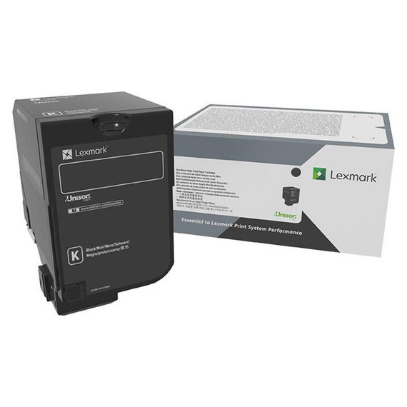 LEXMARK 71C0H10 Toner Cartridge, Black, 22k
