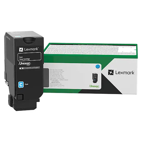 LEXMARK 71C1HC0 Toner Cartridge, Cyan, Return Program, 10.5k