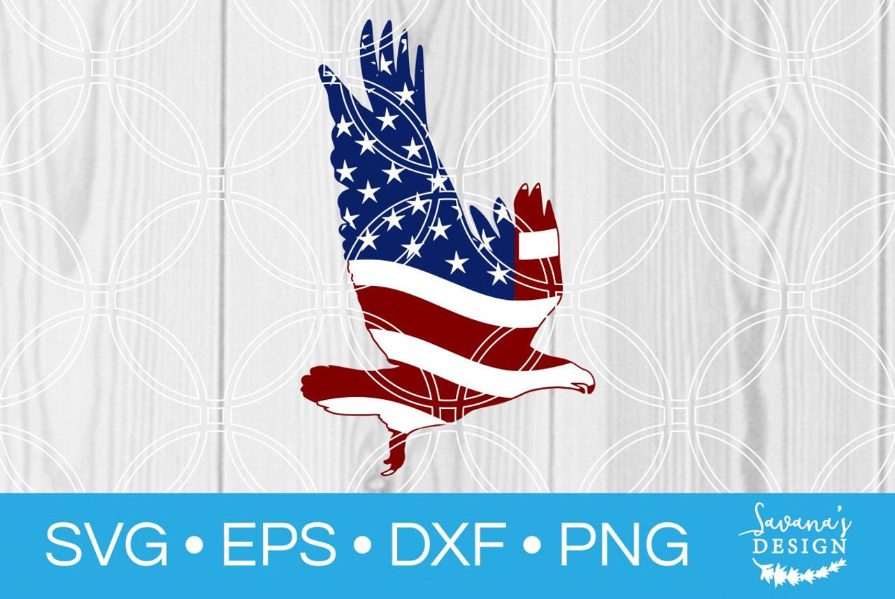 Download Patriotic Eagle Svg Svg Eps Png Dxf Cut Files For Cricut And Silhouette Cameo By Savanasdesign